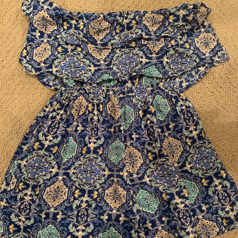 Pattern Strapless Romper